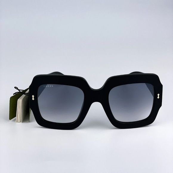 Gucci GG1111S 001 Sunglasses Black Grey Gradient Square Unisex - Picture 8 of 13